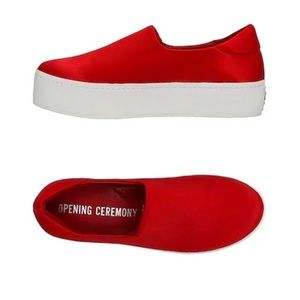 🛍️OC 🛍️ FLASH SALE $20 OPENING CEREMONY CiCi Red Satin Platform Sneakers - NEW